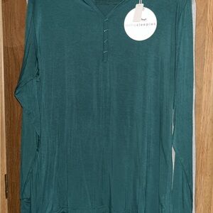 NWT Little Sleepies Women's Medium Long Sleeve Emerald Shirt